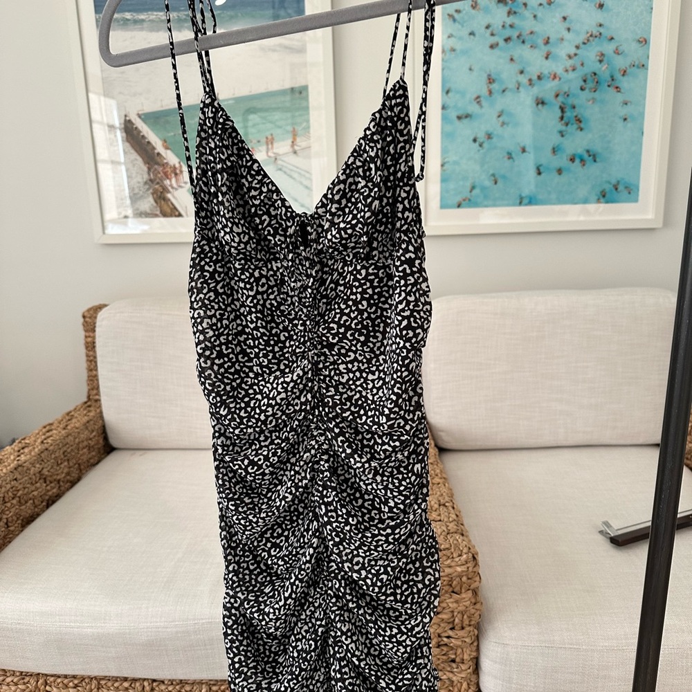 Cotton Candy Black and White Mini Dress